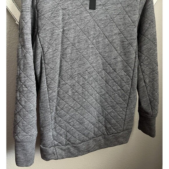 Lululemon Forever Warm 1/2 Zip Quilted Pullover Women's 10 - Gray - Picture 9 of 9
